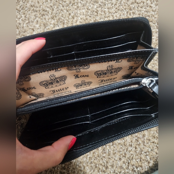 Juicy couture vintage black velour wallet - Picture 6 of 6
